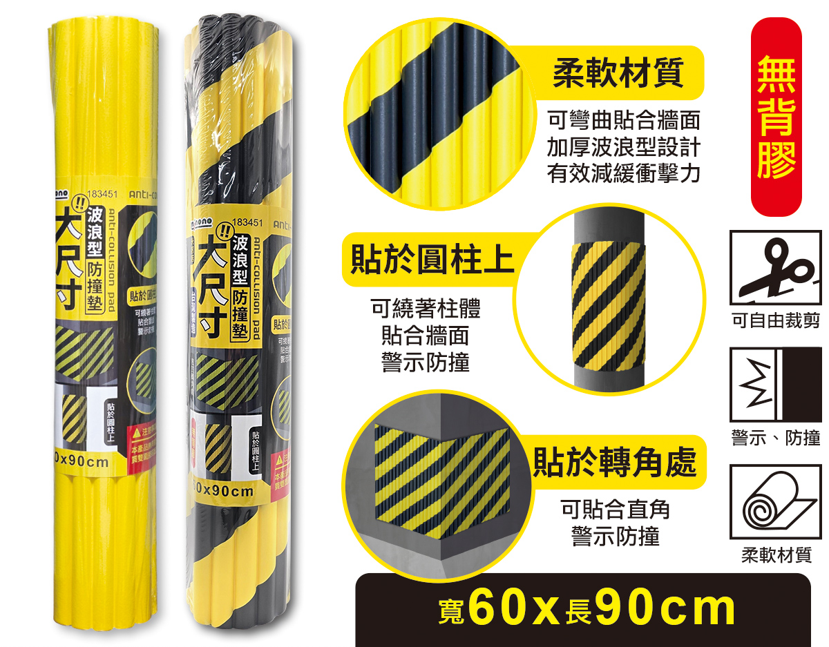 米諾諾大尺寸波浪型防撞墊60x90cm